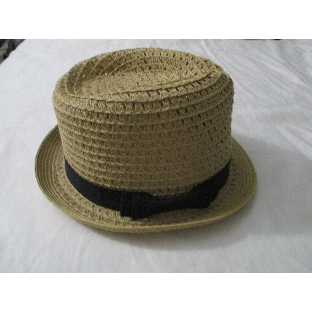 Apt 9 Womens Straw Fedora Hat Summer Beach Lightweight - Picture 3 of 6